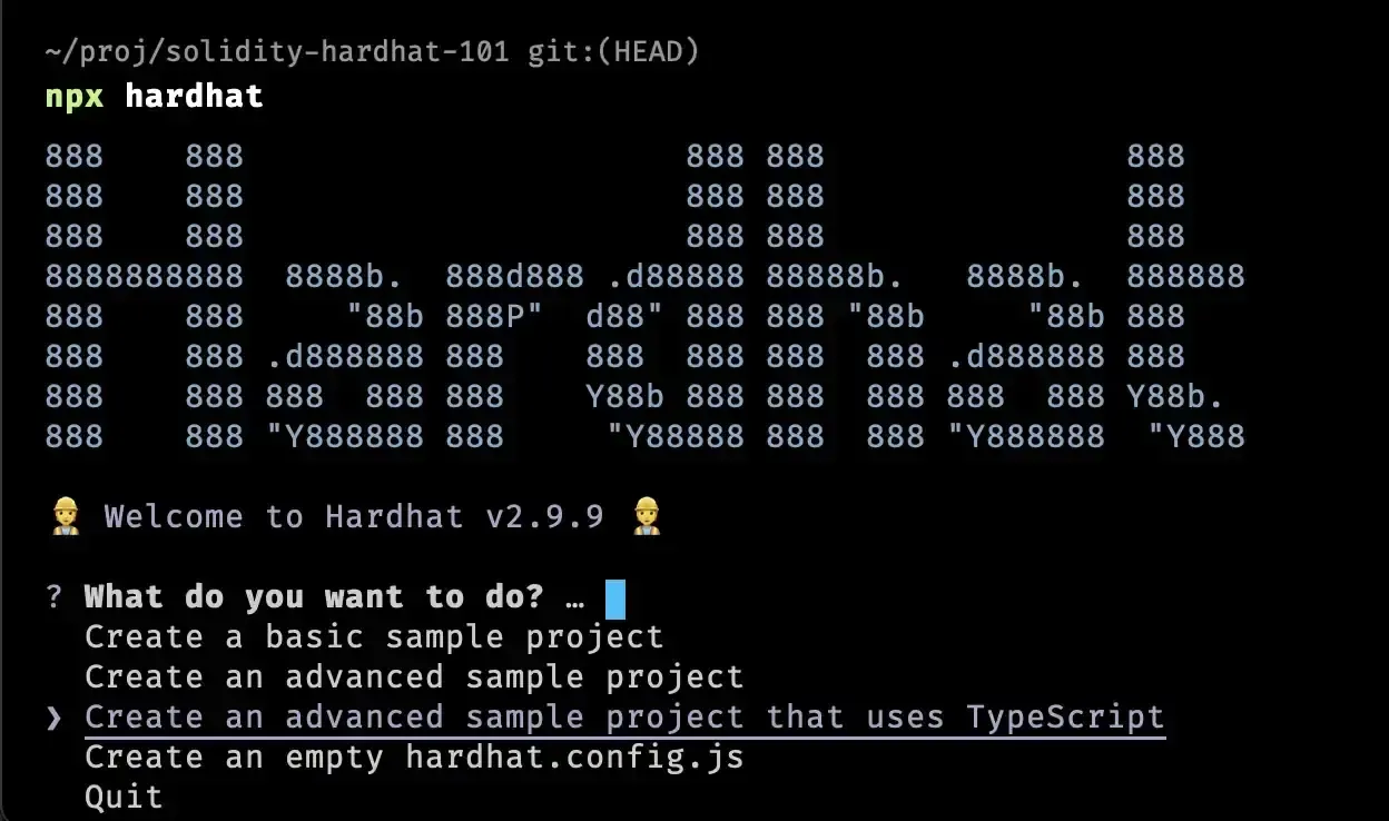 راه‌ اندازی فریمورک hardhat