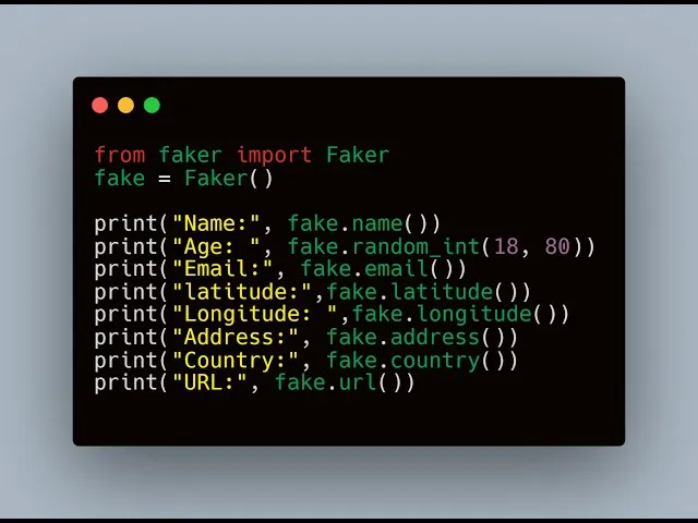 کتابخانه faker پایتون