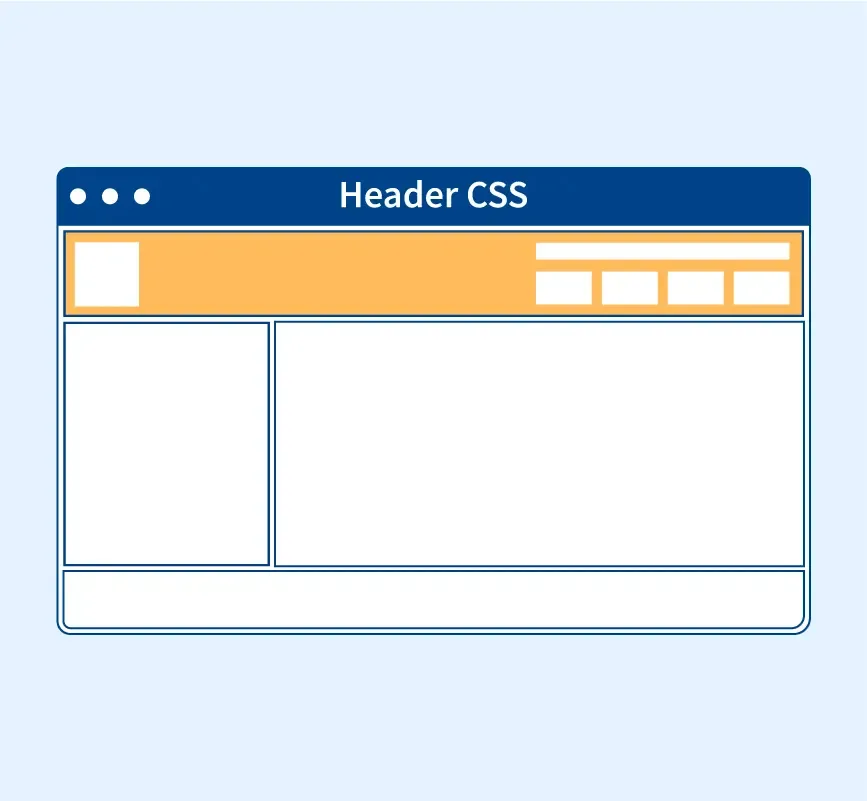 هدر واکنشگرا با html و css